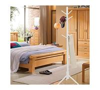 ISCBAFYX Clothing Rack,Coat Stand Wood Hanger Floor Standing Coat Rack Creative Homeniture Clothes Hanging Storage Rack Wood Hanger/White/175 * 48Cm