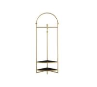 ISCBAFYX Corner Coat Rack Stand for Bedroom Living Room Space Saving Hanger Floor Rack Against The Wall Triangle in Gold and Black Stylish Home Organization Solution