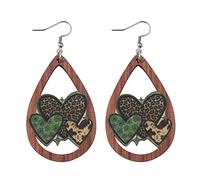 ISCBAFYX Creative Addition Subtraction Multiplication And Division Long Earrings Wooden Earrings Crystal Earrings Studs