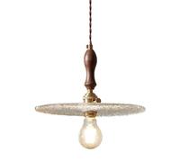 ISCBAFYX Creative Personality Crushed Pattern Glass Hanging Lamp,Nordic Retro Style Chandelier,E27 Base Single-head Pendant Light,Bedside Hotel Restaurant Decorative Lighting Fixtures