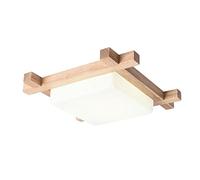 ISCBAFYX Creativity Nordic Solid Wood Lamp,Pmma High Transmittance Lampshade Stylish Square Wooden Chandelier Ceiling Light Japanese And Korean-Style Balcony Study Bedroom Living Room