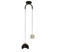 ISCBAFYX Dimmable LED Crystal Chandelier Pendant Lamp - Small Nordic Hanging Light Fixture for Bedroom Ceiling Lighting and Bedside Decor
