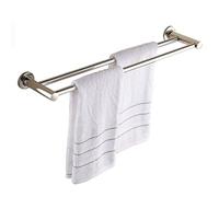ISCBAFYX Dual Rod Towel Bar Rails，40cm - 120cm Multi-size Single Towel Rail Rack for Bathroom, Kitchen Dish Cloths Hanger, Polished Finish Towel Rod, Silver (Size : 50cm)