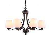 ISCBAFYX European Modern Glass Chandelier E27 Simplicity Metal Light Creative Study Bedroom Lamp Living Room Pendant 110V-240V Size : 6-Lights