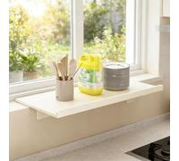 ISCBAFYX Extra Wide Magnetic Window Sill Shelf - 23.6x7.9in Carbon Steel Countertop Extender with Guardrail No Drill Kitchen nizer for Plants Spices Bathroom & Office Storage