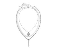 ISCBAFYX Fascinating Necklace Pendant Chain Men Women Jewellery Multi Layered Pearl Men'S Necklace Rectangular Pendant Necklace