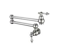 ISCBAFYX Folding Kitchen Faucet, Foldable Single Cold, Bathroom Rotate Fold Concealed Tap Flexible Operation(Chrome Faucet)