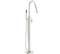 ISCBAFYX Freestanding Bath Shower Mixer Tap - Chrome Round Bathroom Faucet Stylish Freestanding Bath Taps for Bathrooms & Reliable