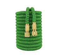 ISCBAFYX Garden Hose Flexible Watering Pipe Double Latex High Pressure Car Wash Gardens Supplies Irrigation Compact and Portable(Green Black,1/2''_16FT-5M)