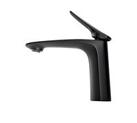 ISCBAFYX Gunmetal Gray Luxury Basin Faucet, Single-Handle Deck-Mounted Mixer Tap for Gourmet Bathrooms(Matt Black Faucet)