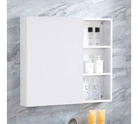 ISCBAFYX Hidden Feng Shui mirror cabinet bathroom storage aluminum alloy wall-mounted kitchen storage,storage rack spice utensil pot under the wall cabinet(B,60 * 70 * 12cm/23.6 * 27.