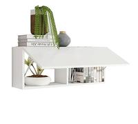 ISCBAFYX Home Porch Storage Rack Creative Wall-mounted Bookcase For Bedroom And Study Living Room Decorative Wall Cabinet Kitchen Hanging Cabinet(WhiteA,80 * 20 33.6cm)
