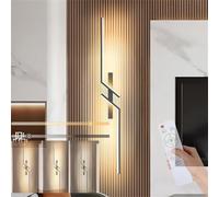 ISCBAFYX indoor wall lamp, Indoor Wall Light Control Wall Lamp Fixtures Bedroom Wall for Living Room Staircass Corridor Black Gold (Black,100CM)