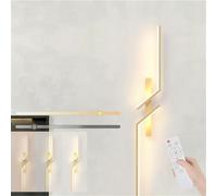 ISCBAFYX indoor wall lamp, Indoor Wall Light Control Wall Lamp Fixtures Bedroom Wall for Living Room Staircass Corridor Black Gold (Gold,120CM)