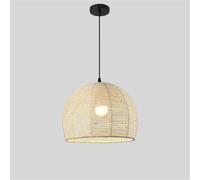 ISCBAFYX Industrial Style Retro Hemp Rope Pendent Lamp Personality Creative Internet Bar Cafe Restaurant Bedroom Clothing Store Counter Chandelier (E D30CM)