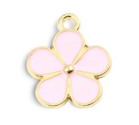 ISCBAFYX jewellery 20PCs Multicolor Sweet Flower Gold Color For Necklace Earring Making Finding Pendants 16x14mm
