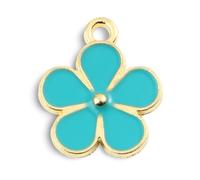 ISCBAFYX jewellery 20PCs Multicolor Sweet Flower Gold Color For Necklace Earring Making Finding Pendants 16x14mm