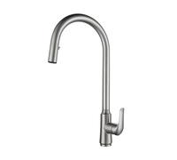 ISCBAFYX Kitchen Faucets with Pull Out Spray, Pull Out Kitchen Mixer Faucet Swivel Hot and Cold Water Stainless Steel Kitchen Sink Faucets-Brushed