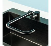 ISCBAFYX Kitchen Sink Faucet Folding Inside Window Single Handle 360° Rotation Single Hole Hot and Cold Water Stainless Steel Kitchen Sink Mixer Faucet Folding-Black