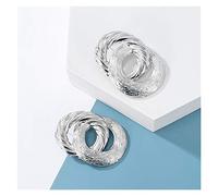 ISCBAFYX Large Statement Drop Earrings Geometric Silver Color Jewelry Women Big Dangle Hanging Fashion Female Earring yc715 (Metal Color : Silver 042)