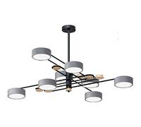 ISCBAFYX Led Chandelier 8 Lights Sputnik Adjustable Pendant Lighting Fixture Industrial Iron Ceiling Light Fixture for Kitchen Dining Room Living Room,Tricolor Light,8 Lights