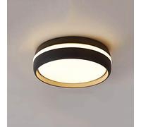 ISCBAFYX LED Chandelier Ceiling Lamp Flush Mount Round Circle Modern Fixture for Living Bathroom Kitchen Bedroom Balcony Warm Day Light White Six Colors Color : Black