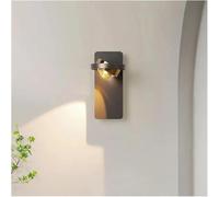 ISCBAFYX LED Wall Lamp with Eye, Full Spectrum Lighting, Black and White Background, Indoor Wall Sconce Fixture with Bedroom, Living Room, Study, Hallway(Black)