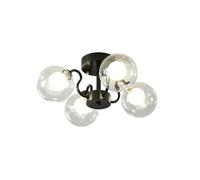 ISCBAFYX Light luxury glass chandelier, all copper magic bean for bedroom living room dining study,4 head