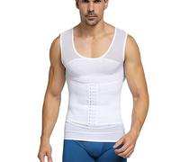 ISCBAFYX Men Body Slimming Shaper Vest Compression Undershirts Girdle for Tummy Control Tank Top Waist Trainer M-3XL