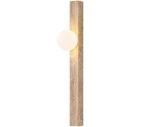 ISCBAFYX Minimalist Long Wall Sconce, Japanese Wall Lamp, Yellow Natural Lime Wall Light, Wall Mounted Sconce Fixture for Bedroom, Bedside, Corridor, Balcony, Aisle