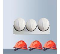 ISCBAFYX Motorcycle Helmet Rack Wall Mount 1 2 3 4 5 6 Helmets, Fire Fighter Helmet Safety Hat Organizer Stand, Office Hard Hat Rack Hanger for Cubical(Hold 3 hats)