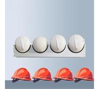 ISCBAFYX Motorcycle Helmet Rack Wall Mount 1 2 3 4 5 6 Helmets, Fire Fighter Helmet Safety Hat Organizer Stand, Office Hard Hat Rack Hanger for Cubical(Hold 4 hats)