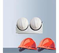 ISCBAFYX Motorcycle Helmet Rack Wall Mount 1 2 3 4 5 6 Helmets, Fire Fighter Helmet Safety Hat Organizer Stand, Office Hard Hat Rack Hanger for Cubical(Hold 2 hats)