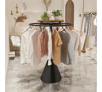 ISCBAFYX Multifunctional Solid Wood Men's Valet Stand with Contoured Hanger Shoe Rack Trouser Bar Tie & Belt Hooks - Ideal for nizing Suits Coats & Pants