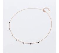 ISCBAFYX Necklace Japan and South Korea Style Fashion Trend Style Simple Black Synthetic Crystal Necklace Women's Chain Collarbone Jewelry Coat Strand