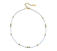 ISCBAFYX Necklace Pendant Chain Men Women Jewellery Thin Necklace Women Trendy Bohemian Coloring Bead Thin Necklaces Chain
