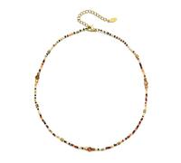 ISCBAFYX Necklace Pendant Chain Men Women Jewellery Thin Necklace Women Trendy Bohemian Coloring Bead Thin Necklaces Chain