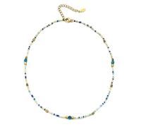 ISCBAFYX Necklace Pendant Chain Men Women Jewellery Thin Necklace Women Trendy Bohemian Coloring Bead Thin Necklaces Chain