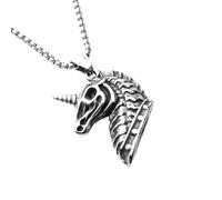 ISCBAFYX Nordic hip-hop street fashion trend pirate rune axe off skull personality trend skull holy sword dark dragon fighter flying dragon falcon necklace multiple options