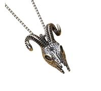 ISCBAFYX Nordic hip-hop street fashion trend pirate rune axe off skull personality trend skull holy sword dark dragon fighter flying dragon falcon necklace multiple options