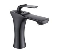 ISCBAFYX Nordic Style Bathroom Basin Faucet All Copper Hot and Cold Mixer Water Tap Brushed Gold/Black/Chrome Toilet Faucet (Color : Black Short)