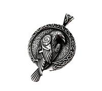ISCBAFYX Norse Myth Raven Pendant Vintage Steel Norse Jewelry Celtic Knot Stainless Steel Necklace for Men
