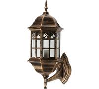 ISCBAFYX Outdoor Waterproof Wall Sconce, European Retro Bronze Wall Lamp, Multi-Sided Transparent Glass Wall Lantern, Wall-Mounted Exterior Wall Light for Outdoor Decoration