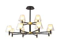 ISCBAFYX Post Sputnik Chandelier 6 Lights Chandelier Mid Century Ceiling Light Fixture Industrial Iron Pendant Light Fixture for Dining Room Kitchen,Black,12 Lights