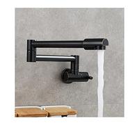 ISCBAFYX Pot Filler Faucet Brass Single Cold Water Kitchen Faucet Commercial Kitchen Sink Tap Folding Stretchable Double Joint Swing Arms Single Hole Single Handle Wall Mount Sink Faucets,ORB (Color :