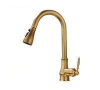 ISCBAFYX Pot Filler Faucet Only Antique Bronze Pull Out Crane 3 in 1 Water Hot Cold Kitchen Sink Mixer Tap Flexible Operation