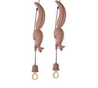 ISCBAFYX Resin Material Squirrel Hanging European Creative Art Animal Adjustable Height Kitchen Decoration Ceiling Pendant Lamp Modern Simple youth Room Chandelier Color : Pink