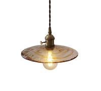 ISCBAFYX Retro Style Lighting Ceiling Lamp,High Light Transmission Glass Pendant Light Lampshade, E27 Base Single Head Hanging Lamp,Ceiling Attic Restaurant Ceiling Chandelier