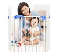 ISCBAFYX Safety Gate,Walk Through Guard Railing Isolation Door Bar Pet,Play Yard Protection Grille, For Stairs Guardrail (Color : Blue, Size : Width 117-124cm)