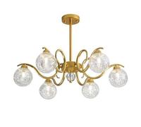 ISCBAFYX Scandinavian crystal chandelier, magic bean molecular chandelier,iron glass lamps,for living room dining bedroom light,6 heads